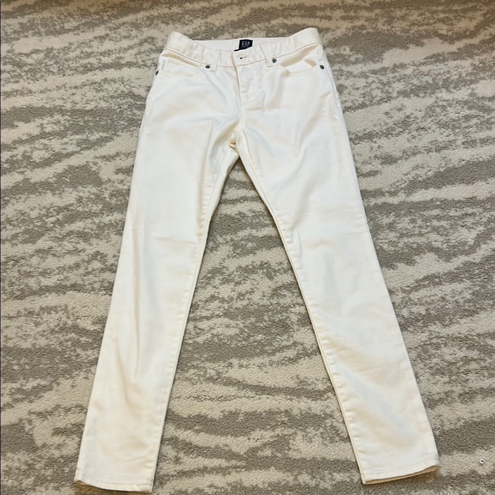 GAP White Jeans Straight Leg Classic